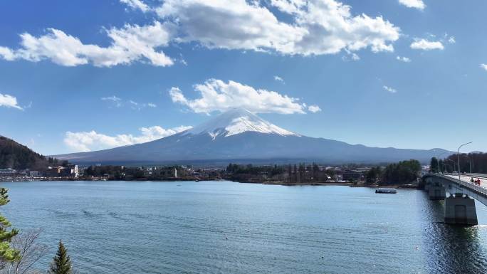 日本富士山河口湖高清延时摄影