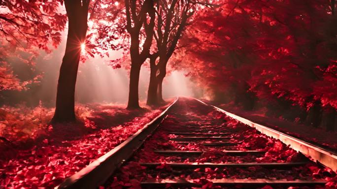 红叶树林铁路