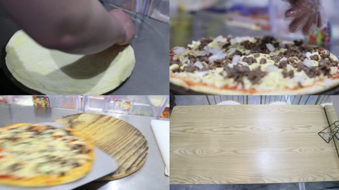 披萨制作流程，制作披萨，加工披萨，做披萨