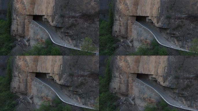 挂壁公路汉中人文景观汉中旅游宣传悬崖梯田