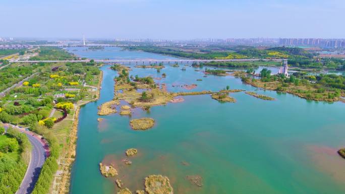 石家庄滹沱河湿地水系