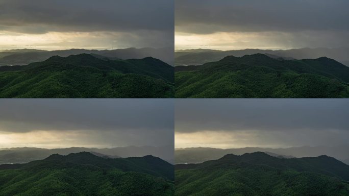 暴雨来临延时暴风雨山林