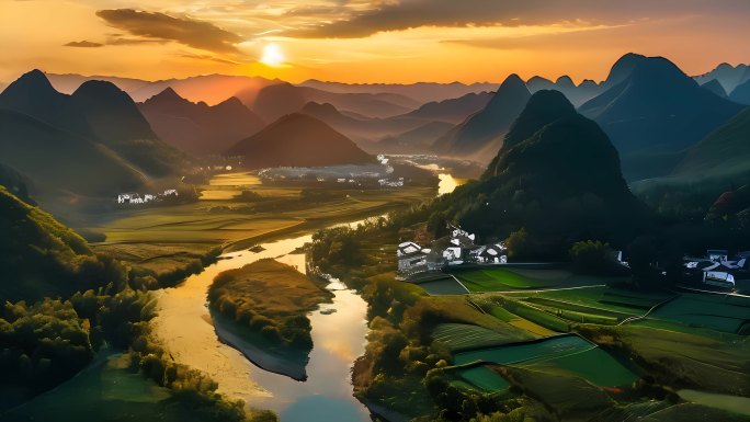 4k美丽中国风景