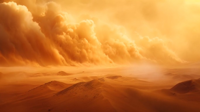 风沙沙尘暴素材、沙漠素材和沙漠化素材