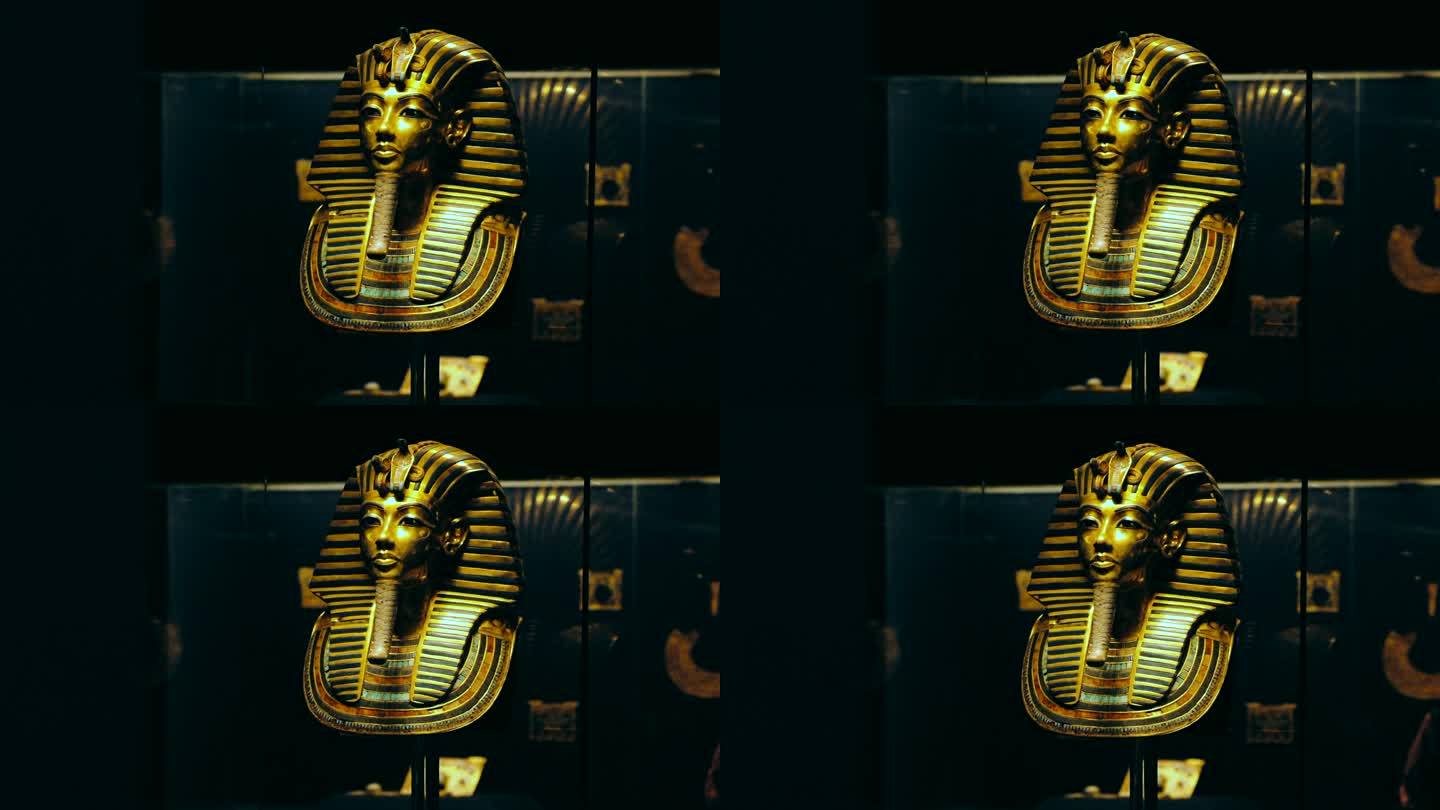 4k 埃及图坦卡蒙黄金面具