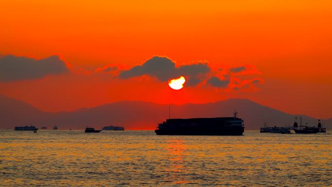 香港海上日落