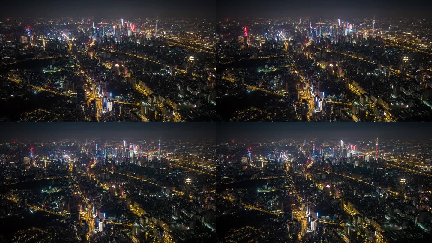 超高空下的广州城市夜景