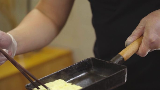 日式料理 玉子烧制作全流程 升格 慢动作