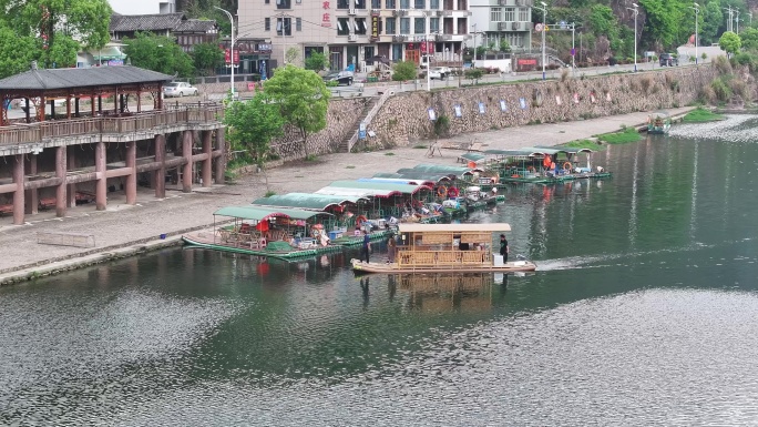 浙江温州永嘉楠溪江风景名胜区航拍