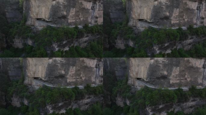 挂壁公路汉中人文景观汉中旅游宣传悬崖梯田