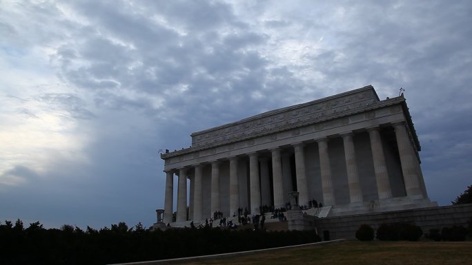 美国华盛顿纽约地标性建筑雕像街头空镜