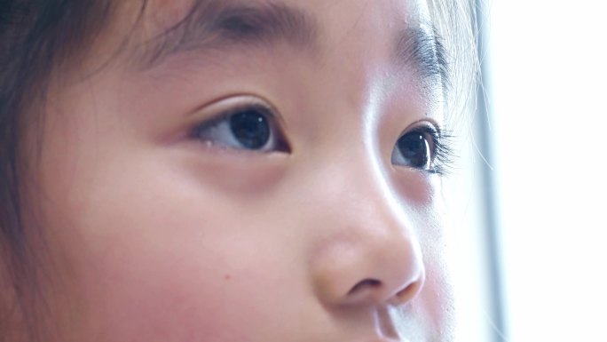 4K特写小女孩眼睛 美丽大眼睛