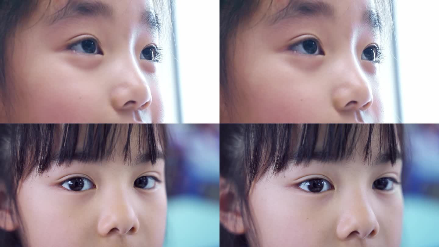 4K特写小女孩眼睛 美丽大眼睛