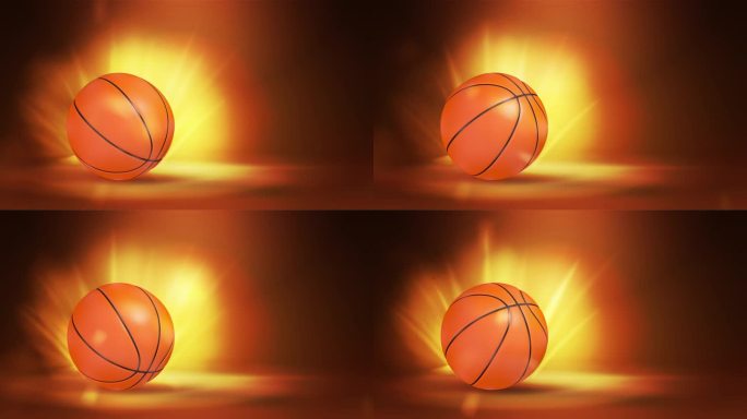 光效篮球旋转粒子背景