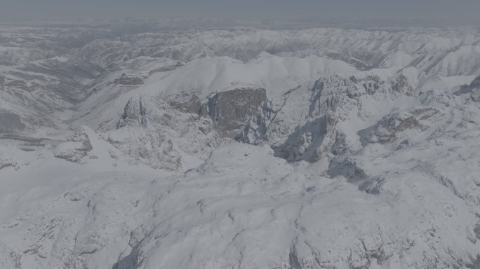 甘南迭部洛克之路航拍雪景DLOG