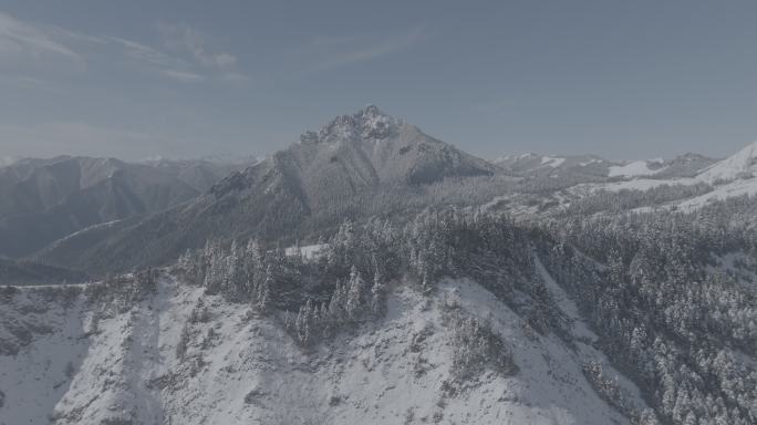 甘南洛克之路航拍雪景云海DLOG