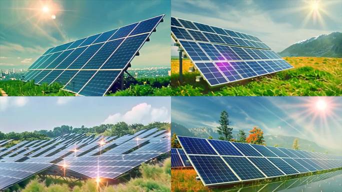 光伏太阳能板清洁能源新能源发电素材原创