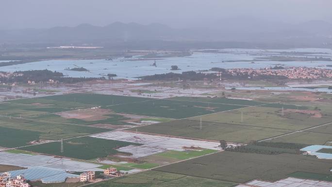 4K-Log-航拍海南美丽乡村，板桥镇