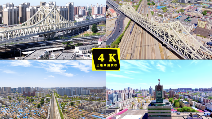 廊坊光明桥 航拍廊坊 高铁 廊坊延时摄影