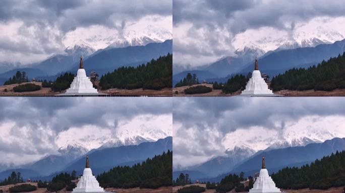 4K航拍南迦巴瓦雪山  西藏风光