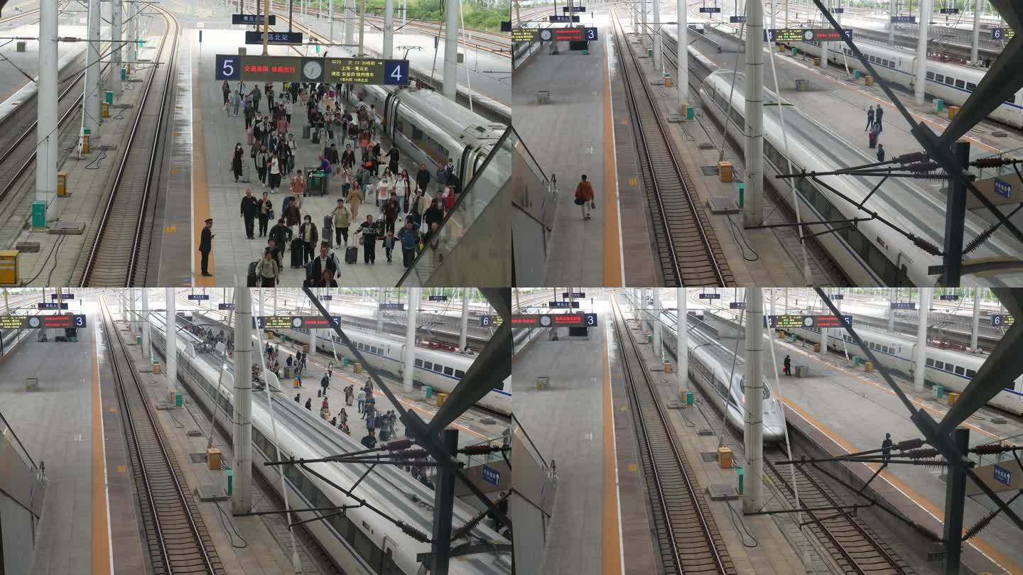 青岛北站高铁到站出发旅客出行