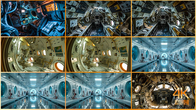 飞机驾驶舱 太空站 空间站飞行器内部结构