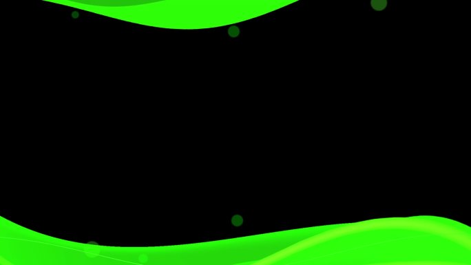 简约抽象波浪曲线绿色边框遮罩