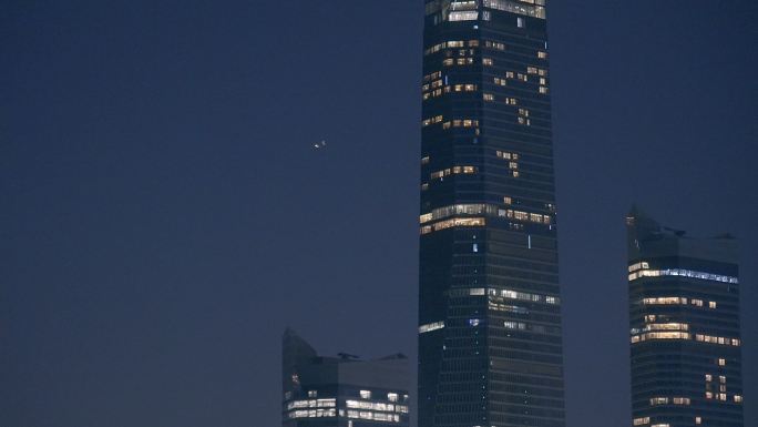 城市夜景写字楼夜景建筑灯光