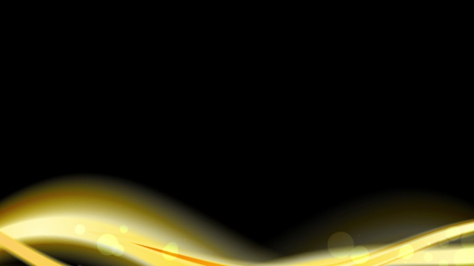 金色波浪粒子曲线光效边框遮罩