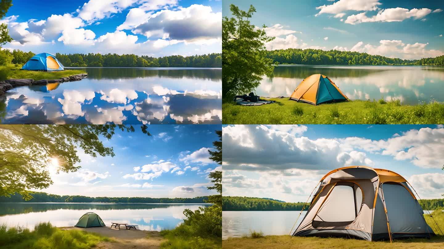 露营休闲度假湖景帐篷