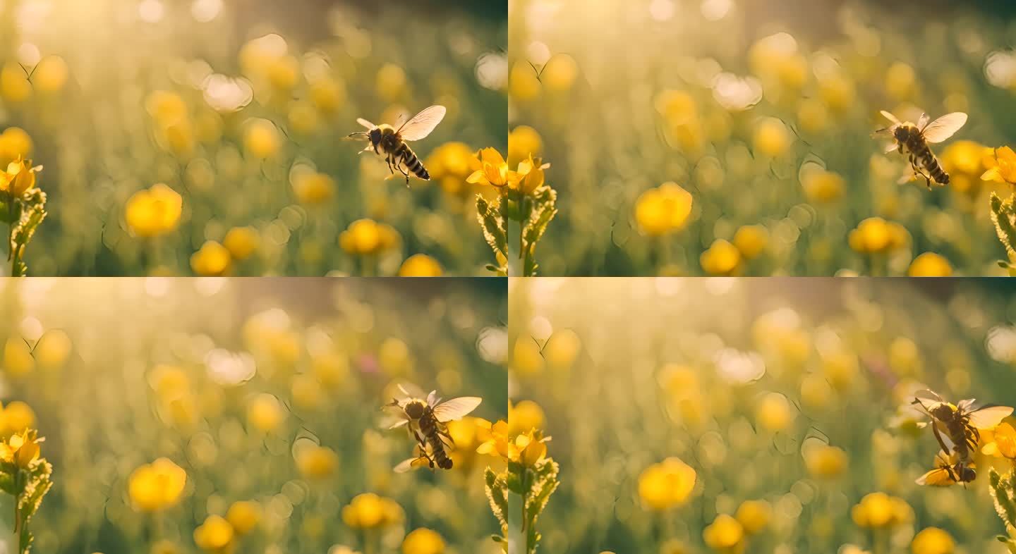 花粉四处传播