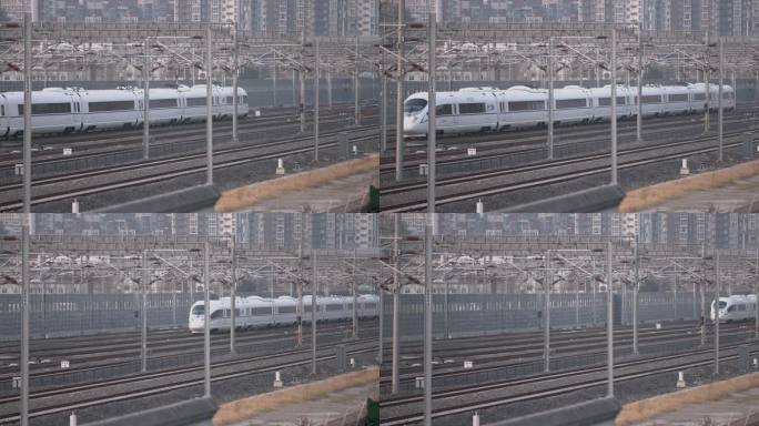 高铁火车高速列车铁路铁道进出站A37