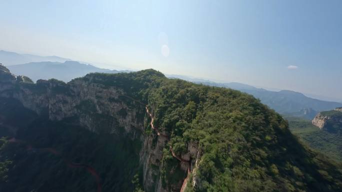 航拍五指山孙悟空雕像