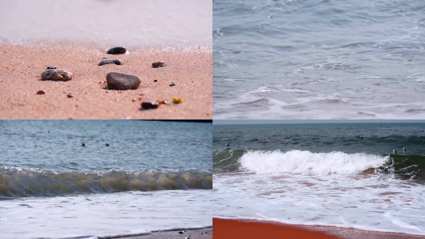 海港渔船浪花海浪