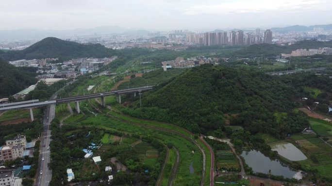 广东东莞：航拍惠塘高速清溪支线