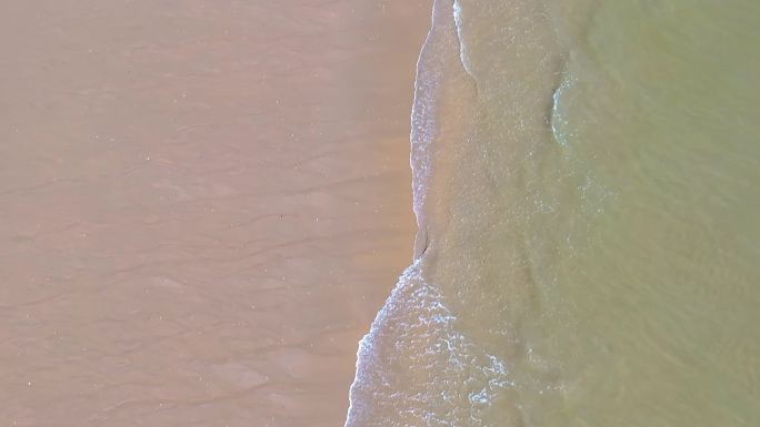 大海海边海水海浪沙滩海滩航拍风景唯美大自