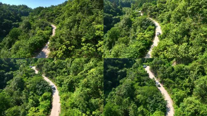 4k法院车子行驶在大山