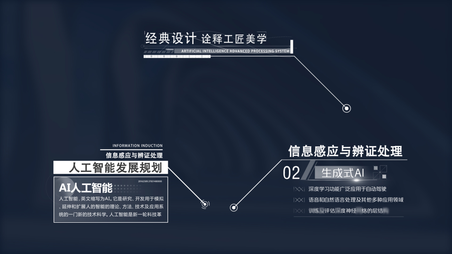 科技线框标注文字