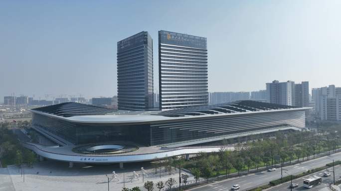 4K原素材-上海临港中心航拍