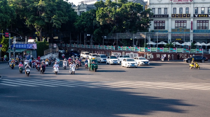 城市车流延时