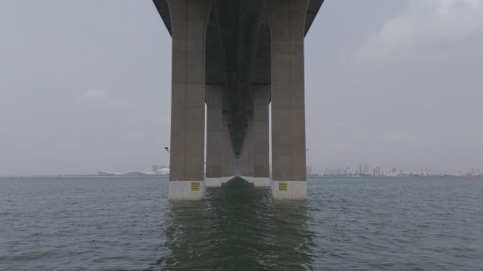 湛江，海湾大桥桥底，航拍air3，