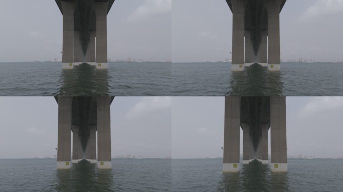 湛江，海湾大桥桥底，航拍air3，