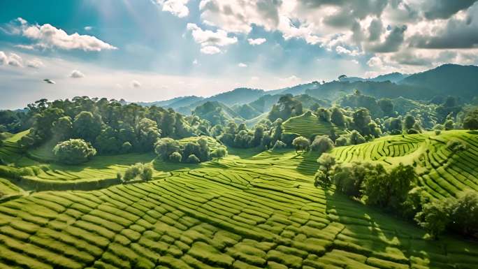 茶叶生产 春茶 新茶 乌龙茶 万亩茶山