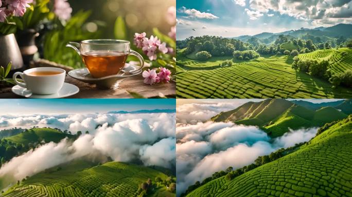 茶叶生产 春茶 新茶 乌龙茶 万亩茶山