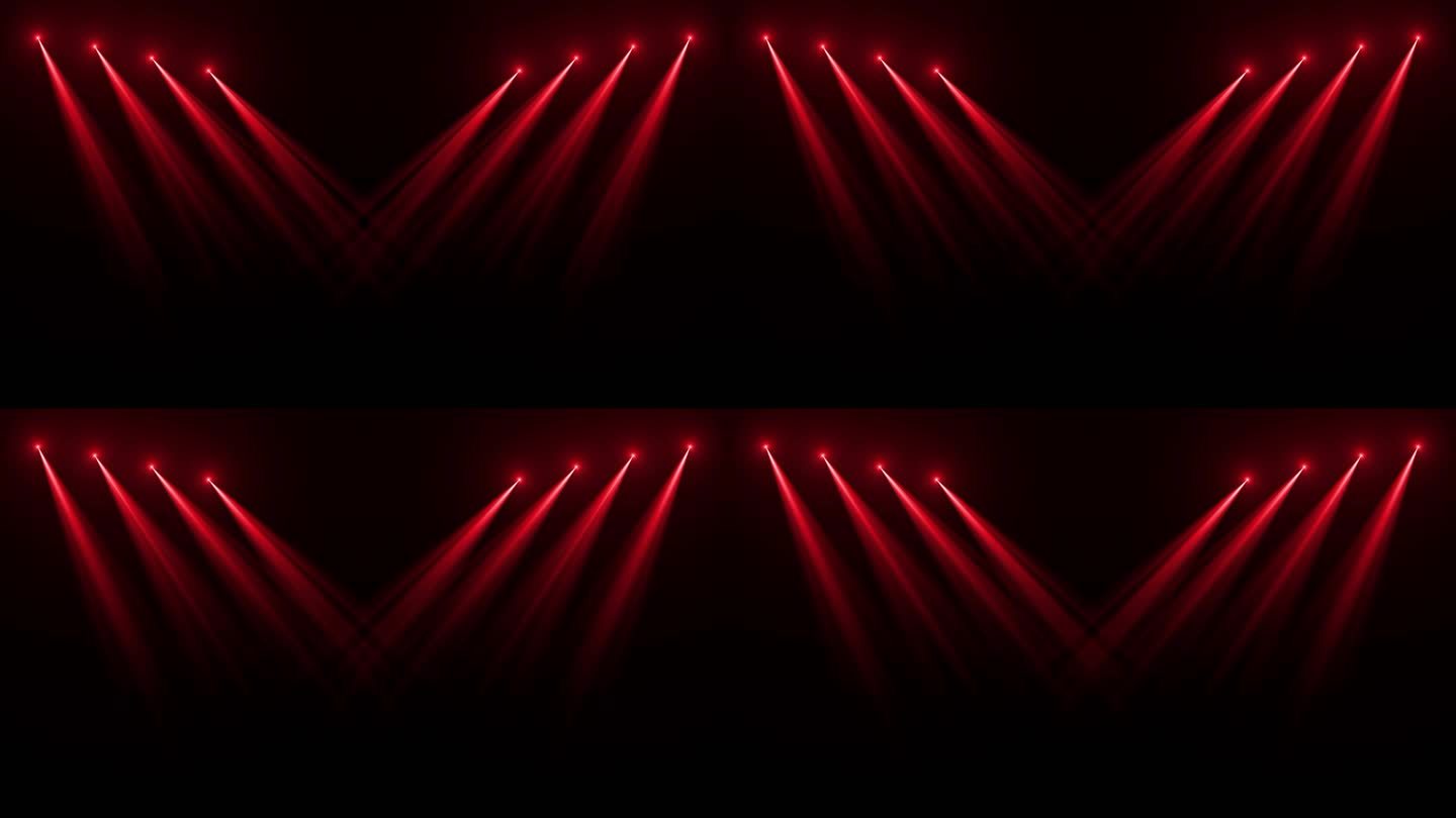 4K红色动感舞台灯光无缝循环
