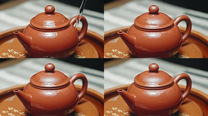 紫砂壶泡茶茶艺淋壶茶文化乌龙茶3488
