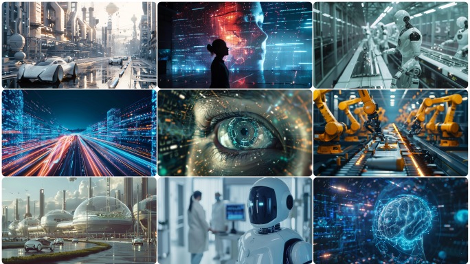 科幻城市未来世界智慧城市科技互联