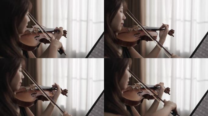 女人演奏小提琴