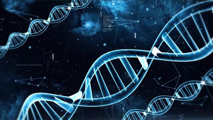 DNA蓝色科技生物医药背景C4D工程