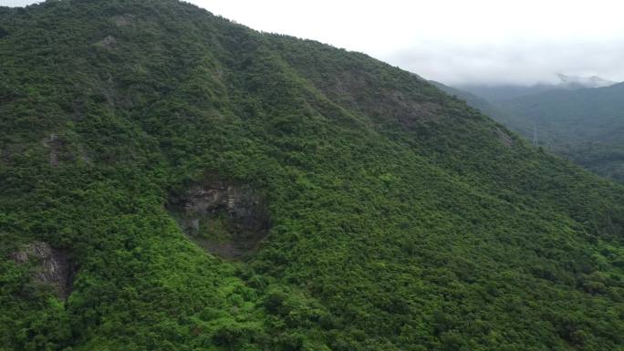 广东东莞：航拍银瓶山森林公园清溪景区